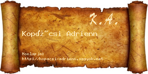 Kopácsi Adrienn névjegykártya