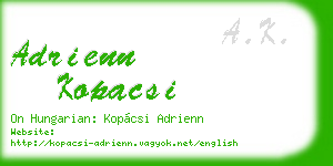 adrienn kopacsi business card